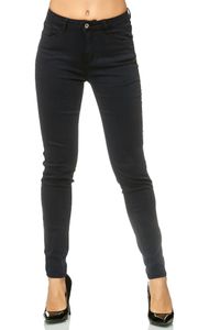 Elara Damen Stretch Hose Skinny Jeans Elastisch G09 Black 42 (XL)