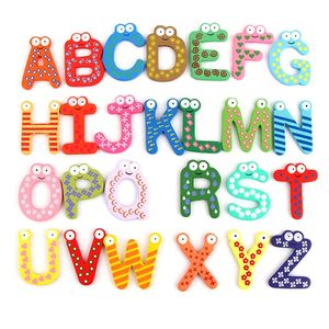 26 Stücke Alphabet Buchstaben A-Z Holz Magnetische Tier Früherziehung Kinder Baby Kleinkind Lernspielzeug,Kühlschrankmagnete für Kinder