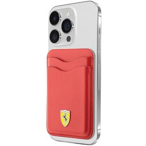 Ferrari Schtzhlle Case Cover Portemonnaie fr iPhone MagSafe Rot