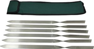 6 Adana Kebab Grillspieße aus Edelstahl - 90 Grad gedreht - Stärke 2 mm Länge 40 cm Breite 2 cm Fleisch-Spieße Lula Lulu Tschelo Köfte