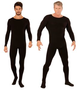 Ganzkörper Body in schwarz mit Ärmeln - Bodysuit Herren Basic XL/XXL