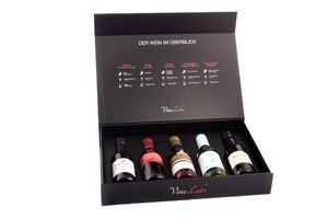 VineLabs Weinset und Geschenkset - Geschenk für Männer und Frauen (Rotwein, Weißwein, Rosé), Verkostungs Paket, Probierpaket (5x 0,25l)