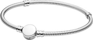 Pandora Moments Bracelet Chain 599381C00 Disc Clasp Snake Chain Armband Sterling Silver 925 18