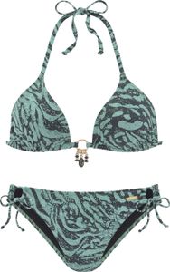 Bruno Banani Triangel-Bikini jade bedruckt Größe 32 A/B Bruno Banani Triangel-Bikini jade bedruckt Größe 32 A/B