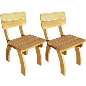 vidaXL Záhradné stoličky 2 ks Impregnované borovicové drevo