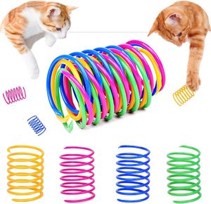 20 Stück Katze Spielzeug, Buntes kreatives Kunststoff Spirale Federn Spirale,Spielzeug Spiralfedern Neuheit Haustiere Spielzeug Bunte Spiralfedern,