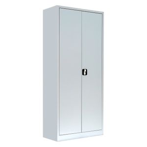 Stahl-Aktenschrank Metallschrank abschließbar Büroschrank Stahlschrank Lichtgrau 1800 x 800 x 383 mm 530330