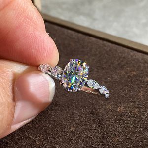 S Trauringe Für Frauen Oval Zirkon Kristall Braut Hochzeit Verlobungsring Schmuck Bijoux