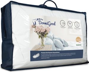 DormiGood | Premium Daunenkissen | 2er Set 80x80 cm | Daunen | Kissen Doppelpack | 80x80 | Kopfkissen | Allergiker geeignet | Nomite | Downpass