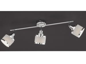 LED Deckenstrahler 3 runde Stoff lampenschirme Spots schwenkbar - Deckenlampen