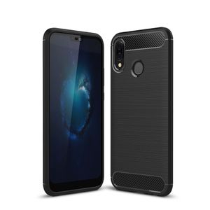 Huawei P20 Lite Handyhülle Silikon Cover Schutzhülle Case Carbonfarben