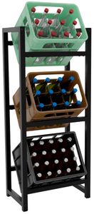 CLP Getränkekistenständer Stack, Farbe:schwarz, Größe:116x47x31 cm