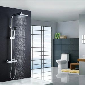 AURALUM Duschsäule mit Thermostat 2 Wasserauslass Funktion Verstellbare Höhe