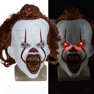 Halloween Maske, LED Scary Clown Latexmaske, Halloween Cosplay Kostüm