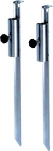 Metall Sonnenschirm Halter - 2er Set - Schirm Halterung mit Erdspieß und Fixierschraube