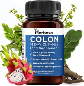 Herboxa COLON 14-tägige Darmreinigungskur | Gesundes Verdauungsystem | Detox Darmreinigung | Probiotika Darmsanierung - 60 Kapseln
