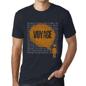 Herren Grafik T-Shirt Gedanken zur Reise – Thoughts Voyage – Öko-Verantwortlich Vintage Jahrgang Kurzarm Lustige Druck Geburtstag Geschenk Mann