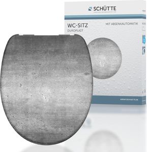 SCHÜTTE WC Sitz INDUSTRIAL GREY, Duroplast Toilettendeckel mit Absenkautomatik, Klobrille, Toilettensitz