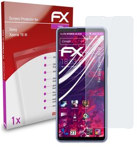 atFoliX FX-Hybrid-Glass Panzerfolie kompatibel mit Sony Xperia 10 III Glasfolie