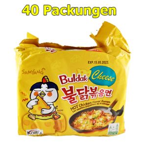 Samyang Buldak Instant Nudelgericht Hot Chicken Cheese 40er Pack (40x 140g)