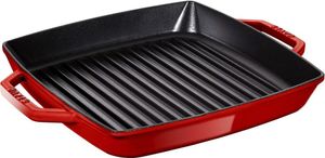 Staub Grillpfanne induktion quadratisch 28cm rot