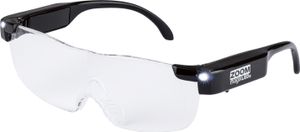 Livington Go Fan Zoom LED-Brille Lupenbrille Lesehilfe Vergrößerungsbrille