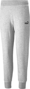 Puma - ESS Fleece Pants Women - Szare spodnie dresowe damskie