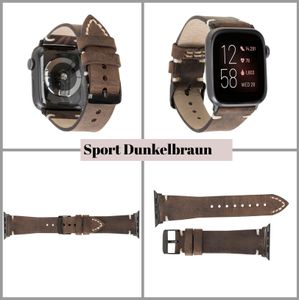 Samsung Watch Armbänder aus echtem Leder Hochwertige  vielseitige Accessoires 20mm Watch Band Sport Dunkelbraun