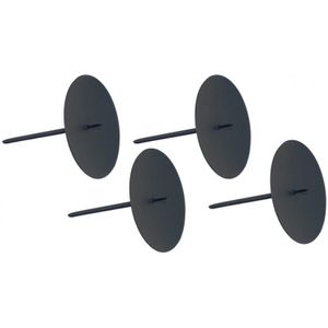 ARTECSIS 4 Kerzenhalter Adventskranz Kerzenteller Adventskerzenhalter schwarz Durchmesser 7,5cm