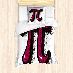 ABAKUHAUS Pi Bettbezug Set für Einzelbetten, Cartoon Design Nr, Milbensicher Allergiker geeignet mit Kissenbezug, 135 cm x 200 cm - 80 x 80 cm, Raspberry Koksgraue