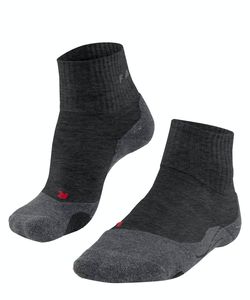 FALKE TK2 Explore Short Damen Socken, Größe, 39-40, Farbe, asphalt mel. (3180), Grau