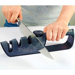 JDland Professioneller Messerschärfer, Einfacher Messerschärfer mit verstellbarem Winkelknopf, Japanischer Multifunktions-Küchenmesserschärfer und Polierer