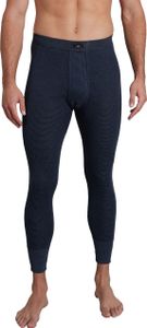 GÖTZBURG Herren Premium lange Unterhose, Baumwolle, Feinripp, blau, gestreift, mit Bündchen, mit Eingriff Größe: 7