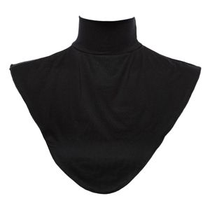 Frauen Modal Faux Rollkragen Half Top Dickey Kragen Musselin Hijab Neck Cover Schwarz Farbe Schwarz