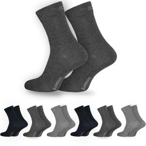 OCERA 6x Bambus Socken (Uni) für Damen und Herren in verschiedenen Farben - Grau-Mix 43/46