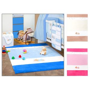 Babyzimmer Teppich / Kinderzimmer Teppich Wellsoft Baby Spielteppich in 2 Größen , Größe:150 x 100 cm, Farbe:Beige