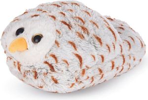 Cozy Noxxiez hrejivý plyšový pantofel - Snežná sova