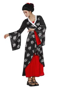 Damen Kostüm Asiatin Japanerin Kimono Karneval Gr.44