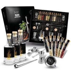 Dibys Diy Gin Baukasten Set mit Gewürzen und Cocktail-Zubehör Geschenk-Set