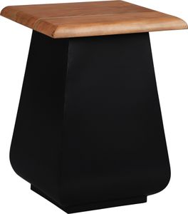 WOMO-DESIGN Beistelltisch Galway, 30x45x30 cm, rechteckig, Schwarz-Natur, Akazienholz, Metall, Handgefertigt, Massivholz Wohnzimmertisch/Blumenhocker