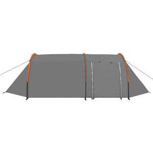 vidaXL Campingzelt 4 Personen Grau und Orange