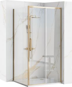 Rea Eckduschkabine Rapid Slide 100X100 Gold
