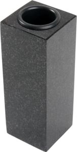 Grab-Vase viereckig aus Granit Schwedisch Black Grab-Vase viereckig aus Granit Schwedisch Black