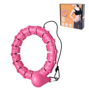 Heikoeco® Smart Rosa Gewichteter Hula-Hoop-Reifen nie fallen, mit einstellbare Größe bis 105 cm