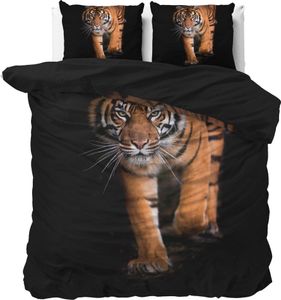 Sleeptime Tiger icon Black 200 x 200/220 cm