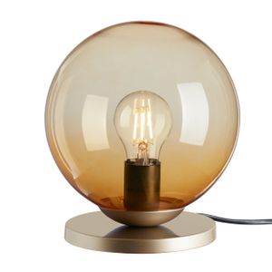 Tischlampe Dekolampe mit Schalter Gold Glas Ø20cm 40W Briloner Leuchten