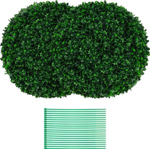 COSTWAY 2er bukszpan kula 52cm, bukszpan kula odporny na promieniowanie UV, topiary sztuczna roślina dekoracyjna, bukszpan kula, dekoracyjne rośliny kuliste ciemnozielone COSTWAY 2er bukszpan kula 52cm, bukszpan kula odporny na promieniowanie UV, topiary sztuczna roślina dekoracyjna, bukszpan kula, dekoracyjne rośliny kuliste ciemnozielone