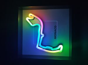 Monaco LED RGB Rennstrecke, Formel 1 Kunstlicht, F1 Strecke LED Bahrain F1 Geschenk Formel 1