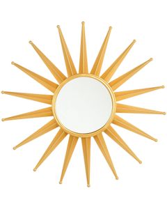 BELIANI Wandspiegel Gold ø 60 cm Gold Sonnenoptik Elegant Modern