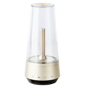mokebo® Tischlampe kabellos mit Bluetooth-Lautsprecher 'Die Klangvolle', USB aufladbar & dimmbare Akku Tischleuchte, LED Nachttischlampe, batteriebetrieben mit Ladefunktion